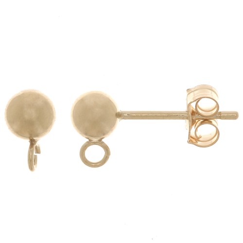 Orecchini a perno con anello aperto 4 mm - Gold filled x20