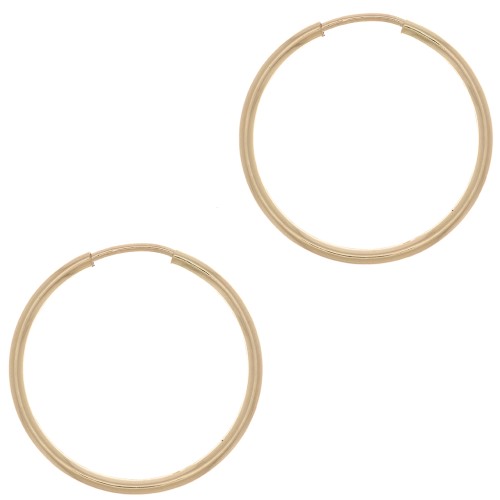 Orecchini a cerchio 21mm - Gold filled x2