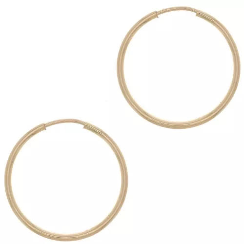 Orecchini a cerchio 21mm - Gold filled x2