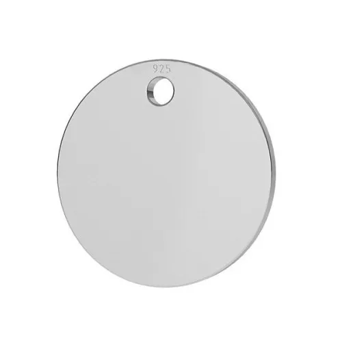 Ciondolo medaglia 10 mm da incidere - Argento 925 x1
