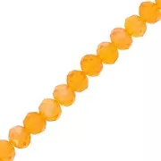 Perles rondelles facettées - rondes aplaties - 4x3.5 mm Topaz AB x44cm