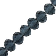 Tonde schiacciate sfaccettate mm. 4.5x3.5 Dark Montana x40cm|raw }}