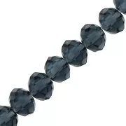 Tonde schiacciate sfaccettate mm. 4.5x3.5 Dark Montana x40cm