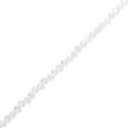 Perle sfaccettate rotonde - rotonde appiattite - 4x3,5 mm Crystal AB x41cm