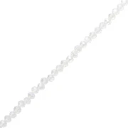 Crystal - Perle sfaccettate rotonde - rotonde appiattite - 4x3,5 mm Crystal AB x41cm Perle sfaccettate rotonde - rotonde appiattite - 4x3,5 mm Crystal AB x41cm