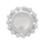 Castone rotondo con piccole sfere limate per cabochon 4 mm - Argento 925 x1|raw }}