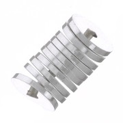 Perle rondelle Heishi - dischi piatti forati 4x0.5 mm Argentato x50