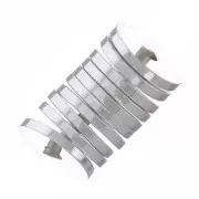 Perle rondelle Heishi - dischi piatti forati 4x0.5 mm Argentato x50