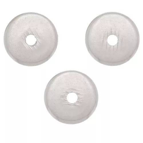 Perle rondelle Heishi- dischi piatti forati 5x0.5 mm Argentato x50