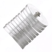 Perle rondelle Heishi- dischi piatti forati 5x0.5 mm Argentato x50