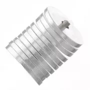 Perle rondelle Heishi- dischi piatti forati 5x0.5 mm Argentato x50