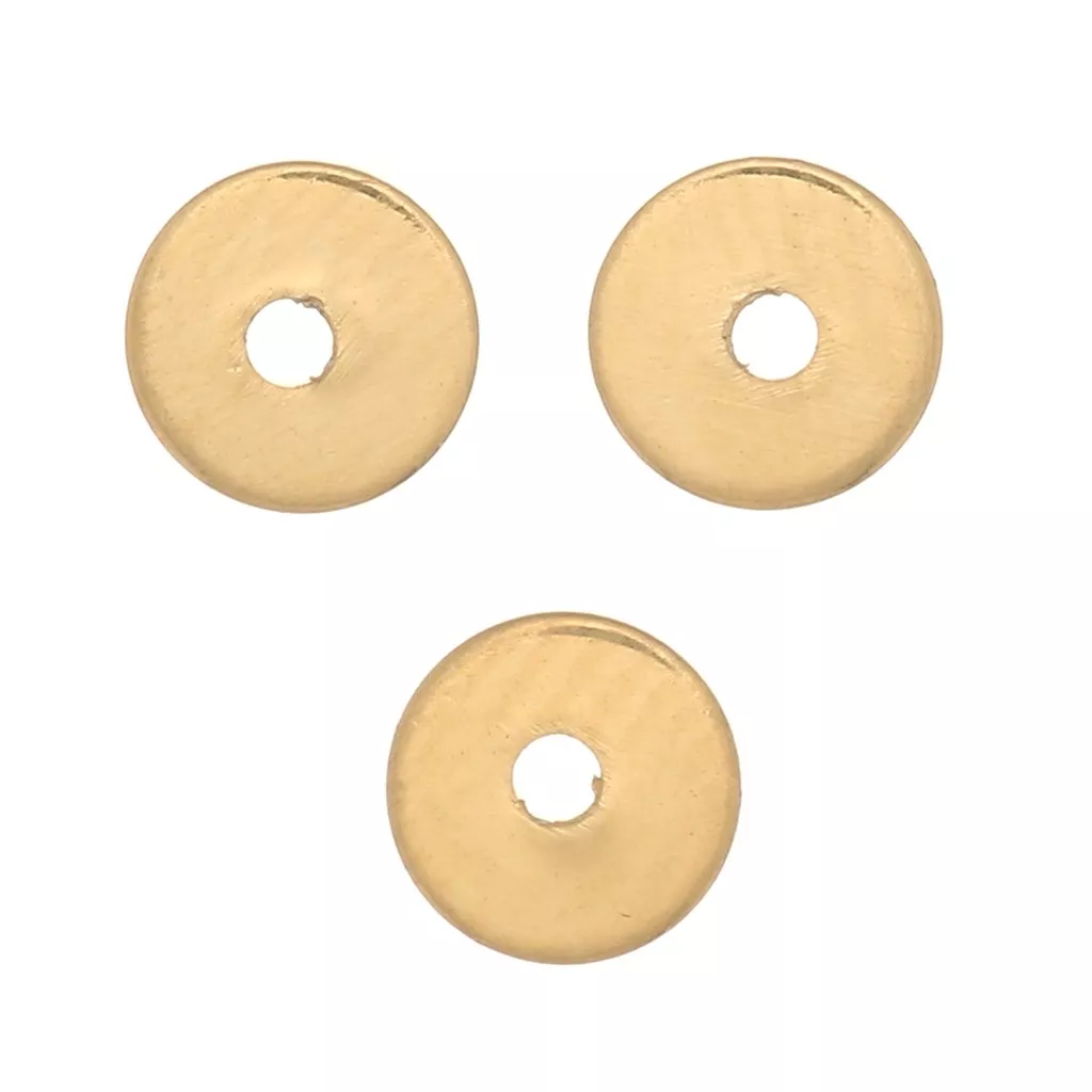 Craftdady 100 perline distanziali rotonde in acciaio inox 304 6
