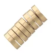 Perline rotonde Heishi - Dischi forati piatti 4x1 mm Dorato oro fino x50