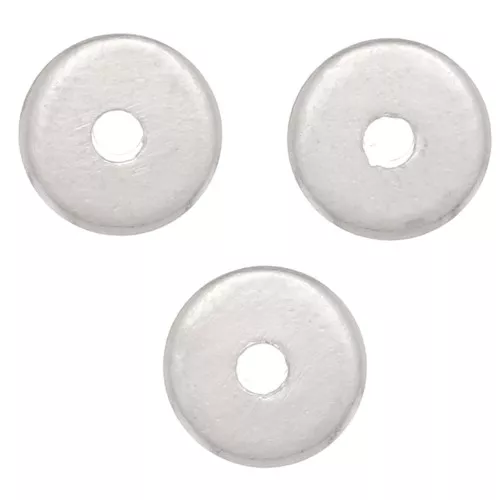 Perline rotonde Heishi - Dischi forati piatti 4x1 mm Argentato x50