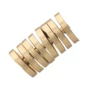 Perle rondelle Heishi- dischi piatti forati 4x0.7 mm Dorato oro fino x50