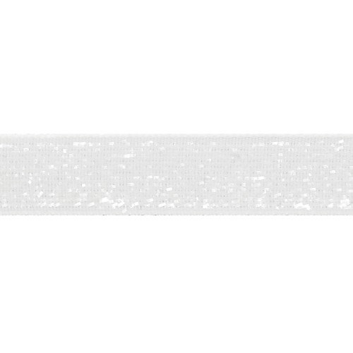 Ruban pailleté 10 mm Blanc x 2m
