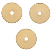 Perline rotonde Heishi - Dischi forati piatti 6x0.5 mm Dorato oro fino x10|raw }}