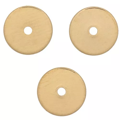 Perline rotonde Heishi - Dischi forati piatti 6x0.5 mm Dorato oro fino x50