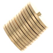 Perline rotonde Heishi - Dischi forati piatti 6x0.5 mm Dorato oro fino x50