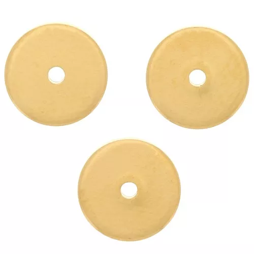 Perline rotonde Heishi - Dischi forati piatti 6x1 mm - Dorato con oro fino x10