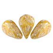 Perline in vetro Amos® di Puca® 5x8mm Opaque White New Picasso x10g