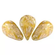 Perline in vetro Amos® di Puca® 5x8mm Opaque White New Picasso x10g