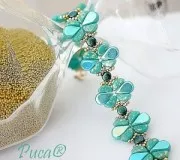 Perline in vetro Amos® di Puca® 5x8mm Opaque White New Picasso x10g