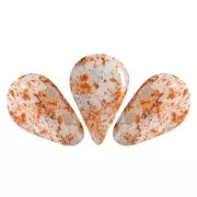 Perline in vetro Amos® di Puca® 5x8mm Opaque White Tweedy x10g