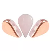 Perline in vetro Amos® di Puca® 5x8mm Light Pink Opal Capri Gold x10g