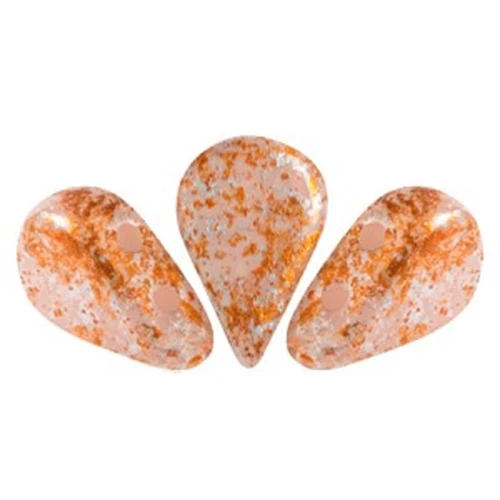 Perline in vetro Amos® di Puca® 5x8mm Light Pink Opal Tweedy x10g