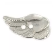 Bottone ala CCB 28 mm rodiato opaco x1