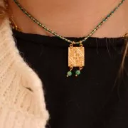 Distanziatore rettangolare 2 file 22x13.5 mm etnico - Placcatura argento fino x1