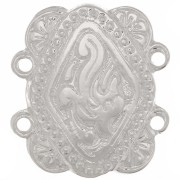 Distanziatore rettangolare 2 file 17x15 mm etnico - placcatura argento fino x1