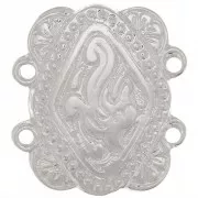 Distanziatore rettangolare 2 file 17x15 mm etnico - placcatura argento fino x1