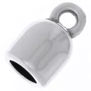 Terminale per cordone da 5 mm - placcatura argento fino anticato x1