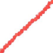 Perle di vetro irregolari sfaccettato 3mm - Corallo x33cm