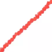 Perle di vetro irregolari sfaccettato 3mm - Corallo x33cm