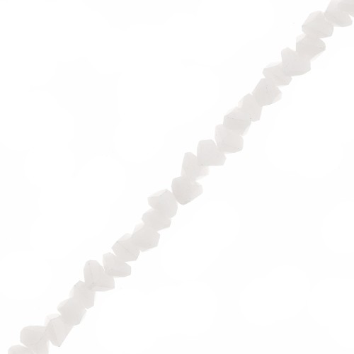 Perle di vetro irregolari sfaccettato 3mm - Beige x33cm