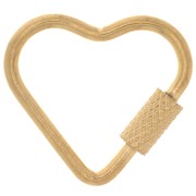 Chiusura a cuore a vite in acciaio inossidabile 304L, 23x25 mm, Dorato x1|raw }}