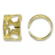 Anelli da orecchio Stelle Cuori mm. 9.5x6 dorato x10