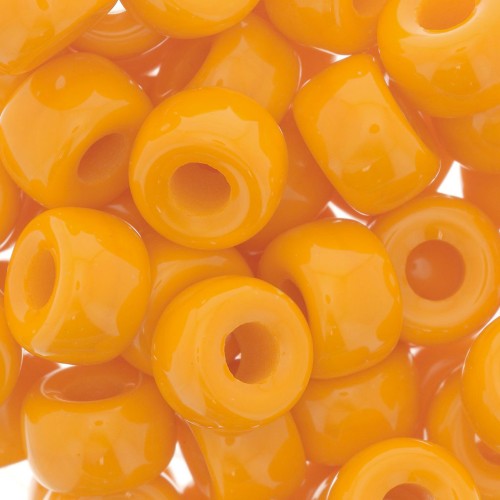 Perle grosse - Pony Beads - 9 mm - Preciosa - Mandarine x15