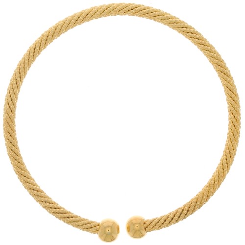 Bracciale regolabile - Effetto corda ritorta -Dorato con oro fino x1