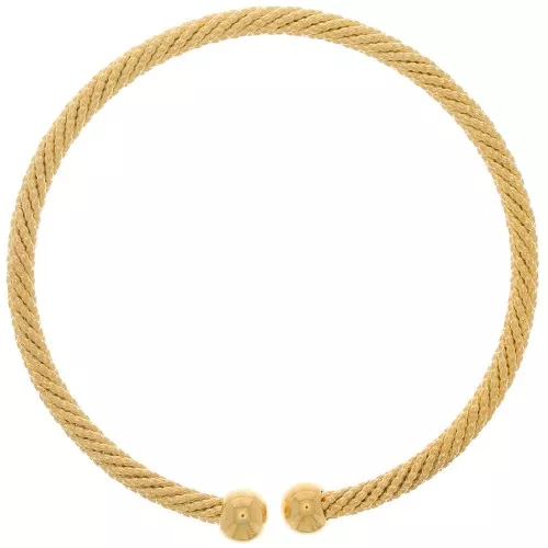 Bracciale regolabile - Effetto corda ritorta -Dorato con oro fino x1