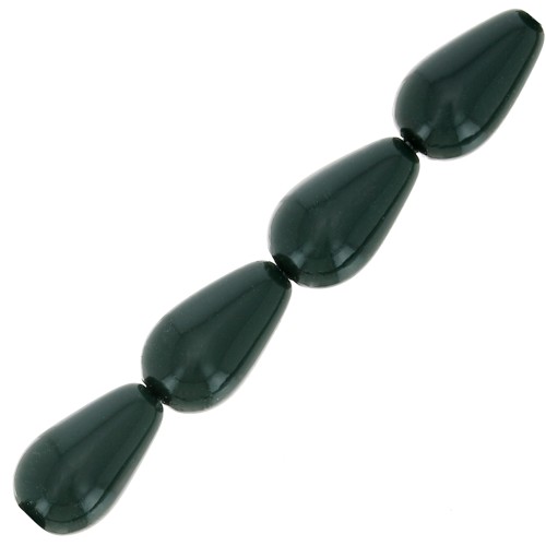 Perle Preciosa Pearshape Pearl 10x6 mm - Malachite x10