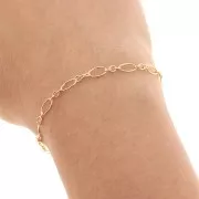 Catena maglia alternata (1x3) mm. 4,2 Gold filled x cm.50