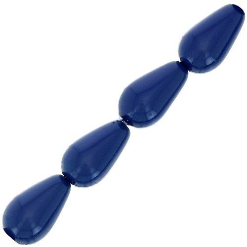 Perle Preciosa Pearshape Pearl 10x6 mm - Navy Blue x10