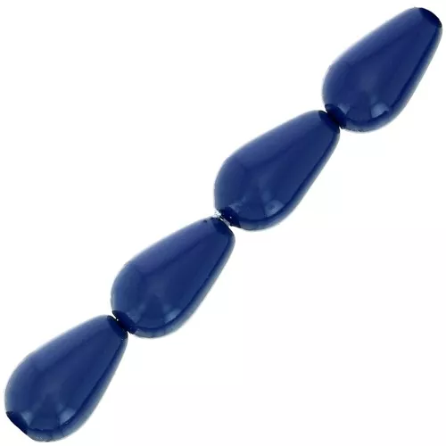 Perle Preciosa Pearshape Pearl 10x6 mm - Navy Blue x10