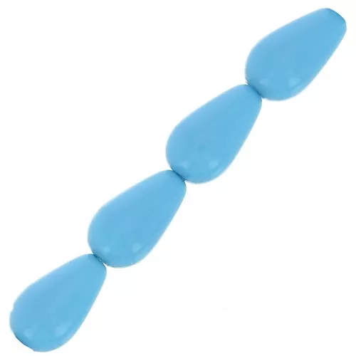 Perle Preciosa Pearshape Pearl 10x6 mm - Aqua Blue x10