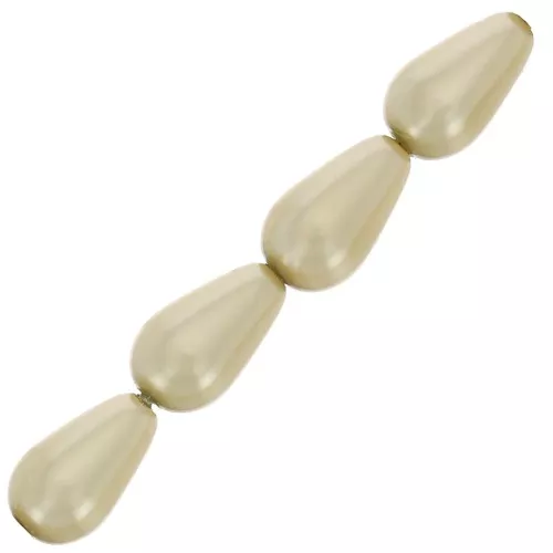Perle Preciosa Pearshape Pearl 10x6 mm - Vanilla x10
