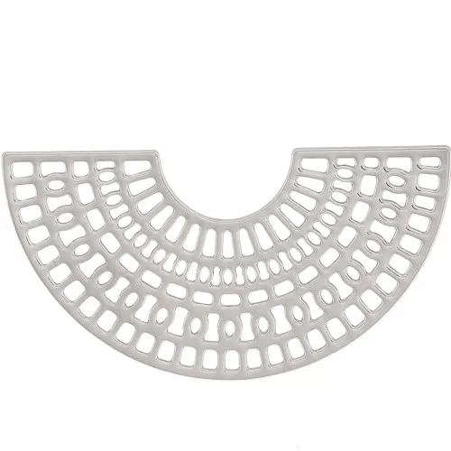 Distanziatore multiforo a mezzaluna 35,5x18 mm - Argento x1